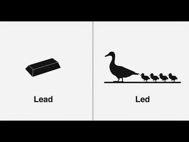 Lead, Led SADLY TOO OFTEN WORDS